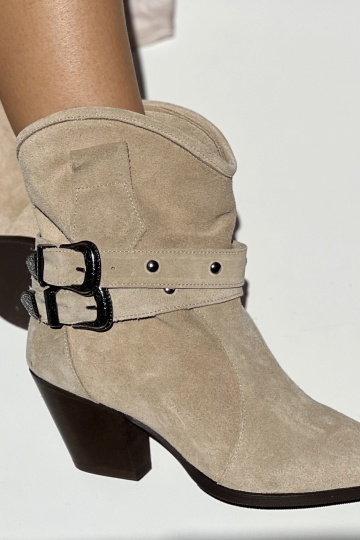 Botine Carmina Bej 2 Piele Naturala