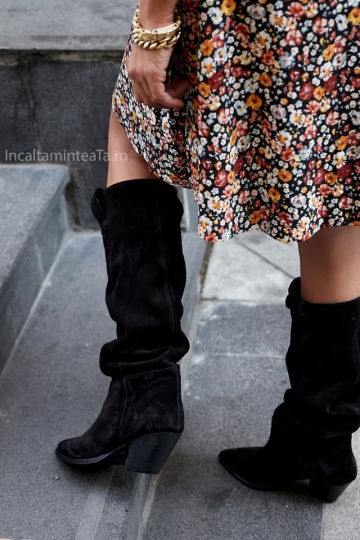 Cizme Sore Black PIELE NATURALA - Img 4