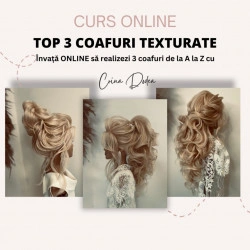 Curs Online - Top 3 Coafuri Texturate cu Crina Dodea