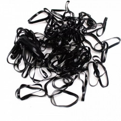 Elastice coafuri, mici, negre (set 50 buc)