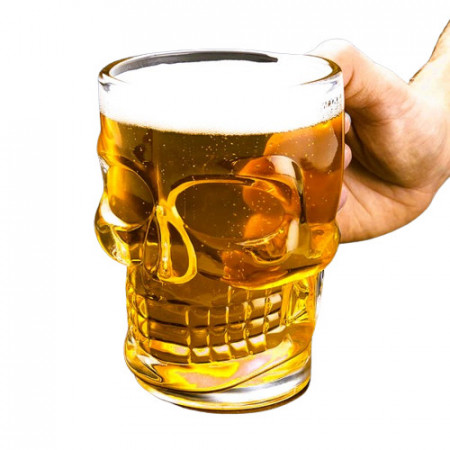 Halbă bere model Craniu 