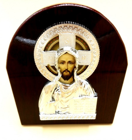 Icoana asimetrica Iisus Hristos binecuvantand