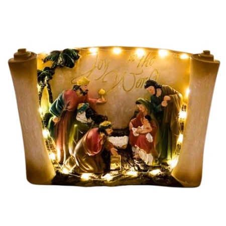 Iesle de Craciun cu Figurine si Lumina tip leduri