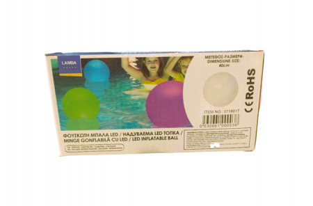Minge LED multicolor gonflabila cu telecomanda