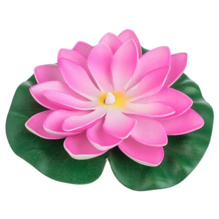 Floare Artificiala Nufar Roz Plutitor cu LED