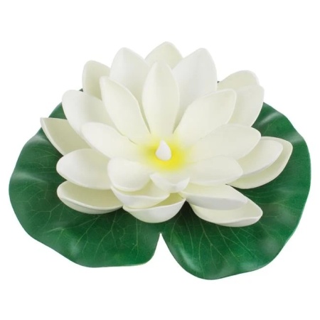 Floare Artificiala Nufar Alb cu LED