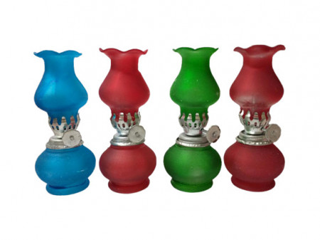Set 4 mini lampi colorate cu petrol lampant
