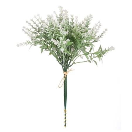 Ramura Artificiala de Lavanda cu Flori Albe