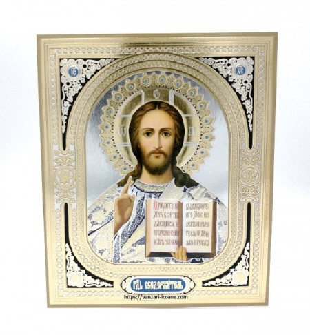 Icoana medalion aurie Iisus Mantuitorul