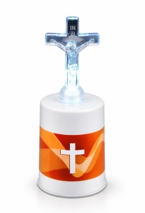 Candela LED cu cruce iluminata