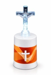 Candela LED cu cruce iluminata