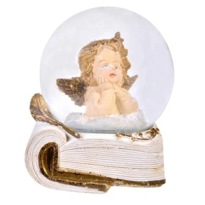 Glob de Zapada Decorativ de Craciun Ingeras Carte 12.5cm