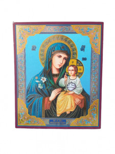 Icoana medalion Maica cu Pruncul binecuvantand lumea