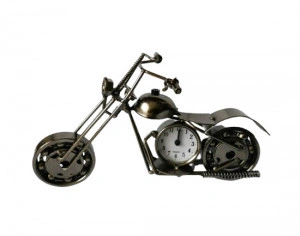Motocicleta metal vintage cu ceas