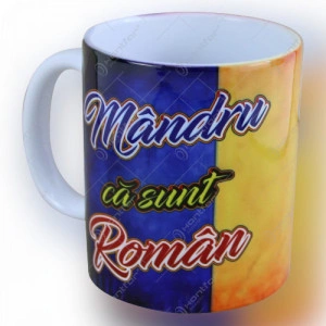Cana ceramica Mandru ca sunt Roman
