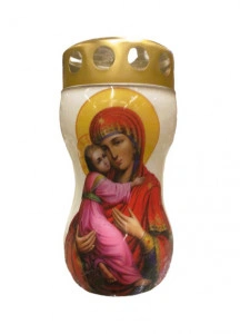 Candela cu parafina si icoana