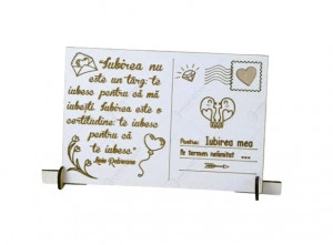 Decor lemn Carte Postala Iubirea mea