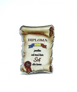 Diploma cu mesaj Cel mai bun sot din lume