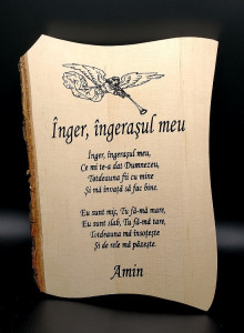 Aplica lemn  Rugaciunea Inger ingerasul meu