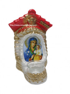 Candela ceramica cu Icoane ale Maicii Domnului
