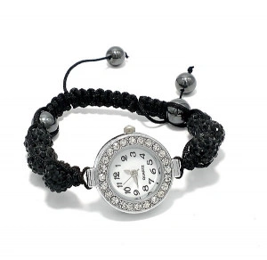 Ceas Bratara Shamballa cu Cristale negre