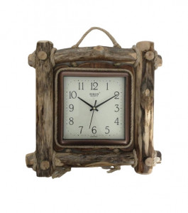 Ceas decorativ din lemn rustic 3