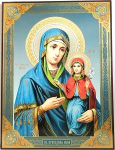 Icoana ortodoxa Sfanta Ana cu Maica Domnului