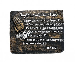 Aplica metalica cu Rugaciunea lui Isus