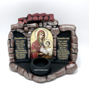 Candela ceramica Binecuvantarea casei cu Icoana