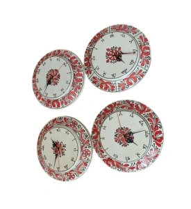 Ceas ceramică de Corund pictat hand made 1