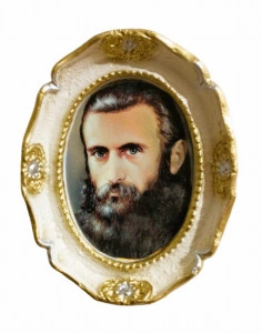 Icoana ceramica ovala Arsenie Boca