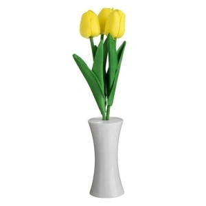 Lampa decorativă cu buchet de lalele galbene