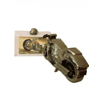 Rama foto si motocicleta din plastic cu ceas