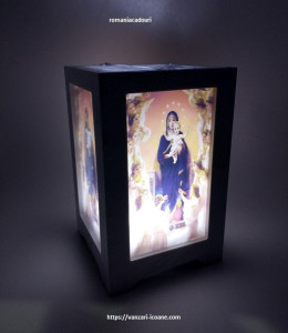 Veioza religioasa cu icoane 3D si led