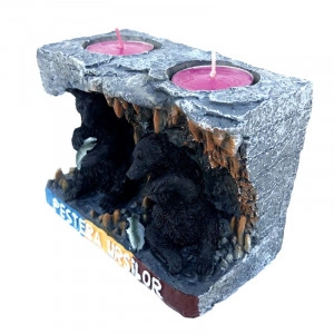 Candela dubla din rasina Pestera Ursilor