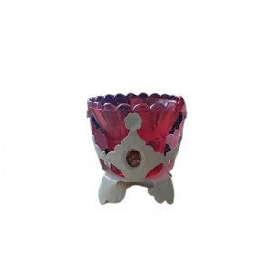 Candela metal cu icoane medalion
