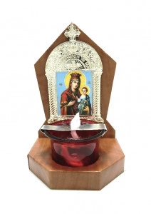 Candela Ortodoxa cu pahar tip troita din lemn