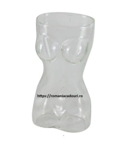 Pahar sticlă Bust Femeie 6x6x11 cm