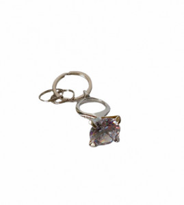 Breloc inel cu piatra diamant 1