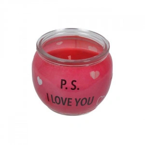 Candela parfumata rosie  P.S. I LOVE YOU