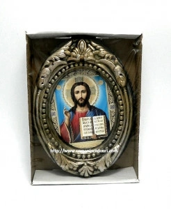 Icoana ceramica Iisus din Kazan binecuvantand