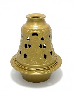 Candela antimoniu aurie clopot 13cm