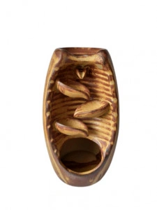 Candela ceramica maronie in forma de vaza