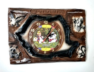 Ceas ceramic  harta României
