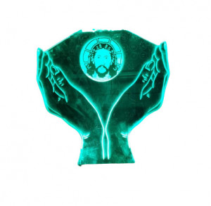 Lampa Led gravat cu Iisus hristos