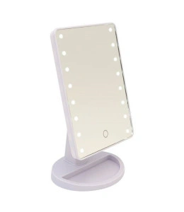 Oglinda Alba cu Suport si 16 becuri LED