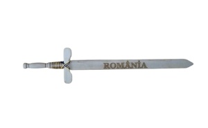 Sabie lemn cu iinscriptie Romania