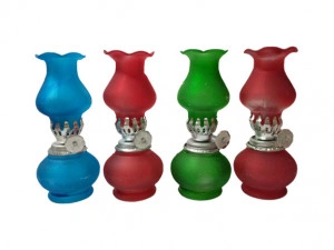 Set 4 mini lampi colorate cu petrol lampant