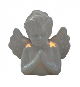 Candela din ceramica inger