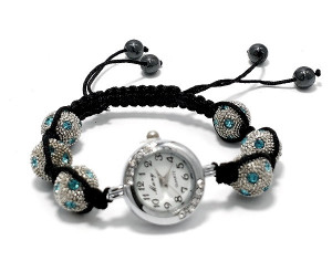 Ceas Bratara Shamballa cu Cristale mari colorate